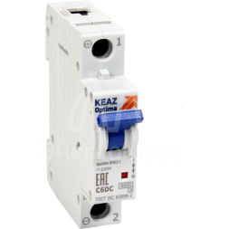 Выключатель автоматический модульный 1п C 2А OptiDin BM63-1C2-DC-УХЛ3 КЭАЗ 261163