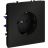 Розетка 1-м СП S70 16А с заземл. защ. шторки механизм черн. матов. Voltum VLS040208