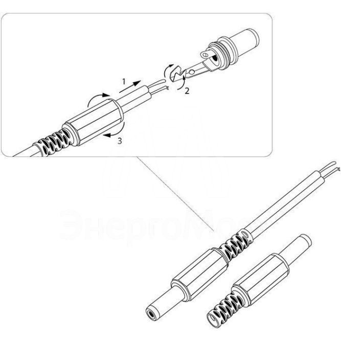 Разъем питания штекер 2.1х5.5х10мм REXANT 14-0311