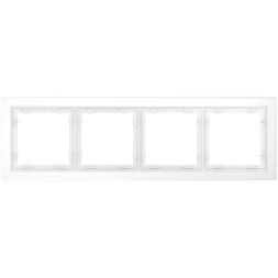 Рамка 4-м S70 стеклян. бел. матов. Voltum VLS110402