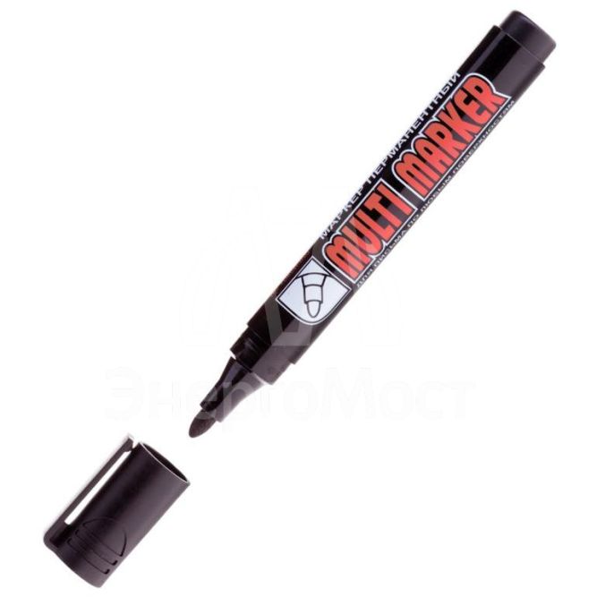 Маркер перманентный &amp;quot;Multi Marker&amp;quot; пулевидный 3мм черн. Crown Б0048239