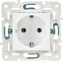 Розетка SKANDY 16А с заземл. защ. штроки SK-R04W арктич. бел. IEK SK-R14-16-K01