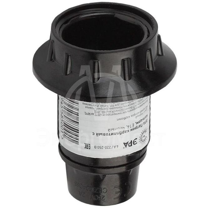 Патрон карболитовый с кольцом E14-R (CARB) черн. ЭРА Б0027988
