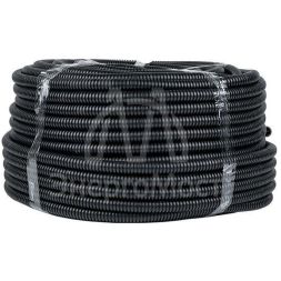 Труба гофрированная ПНД гибкая тяжелая d20мм с протяжкой черн. (уп.100м) PROxima EKF tpnd-20-t