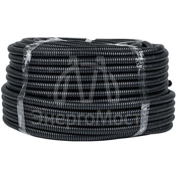 Труба гофрированная ПНД гибкая тяжелая d20мм с протяжкой черн. (уп.100м) PROxima EKF tpnd-20-t
