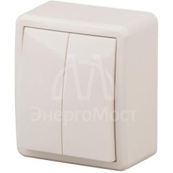 Выключатель 2-кл. ОП Эра Эксперт 10А IP20 11-1204-02 250В 10AX сл. кость Эра Б0020664