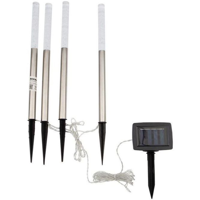 Светильник светодиодный Каскад Аврора 5м IP65 садовый с выносной солнечн. панелью 2м и аккумулятором монтаж в грунт мультиколор Lamper 602-243