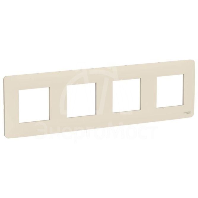 Рамка 4-м UNICA STUDIO беж. SchE NU200844