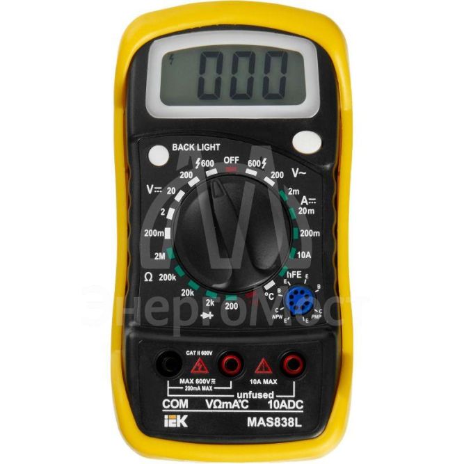 Мультиметр цифровой Master MAS838L IEK TMD-3L-838