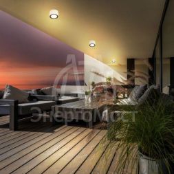 Светильник OL28 WH/BK под лампу GX53 IP44 настенно-потолочный спот черн./бел. Эра Б0055581