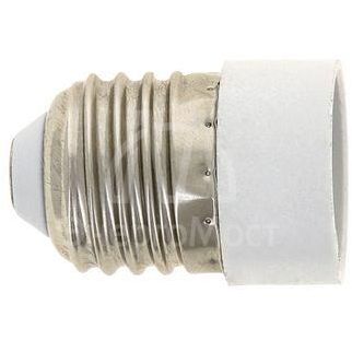 Переходник E27-E14 бел. EKF AD-E27-E14-w