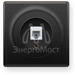 Механизм розетки комп. 1-м СП Florence 1xRJ45 кат.5e черн. 1E20701303 OneKeyElectro 2172816