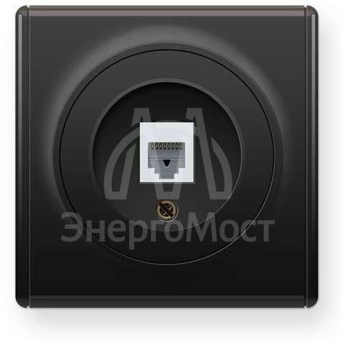 Механизм розетки комп. 1-м СП Florence 1xRJ45 кат.5e черн. 1E20701303 OneKeyElectro 2172816