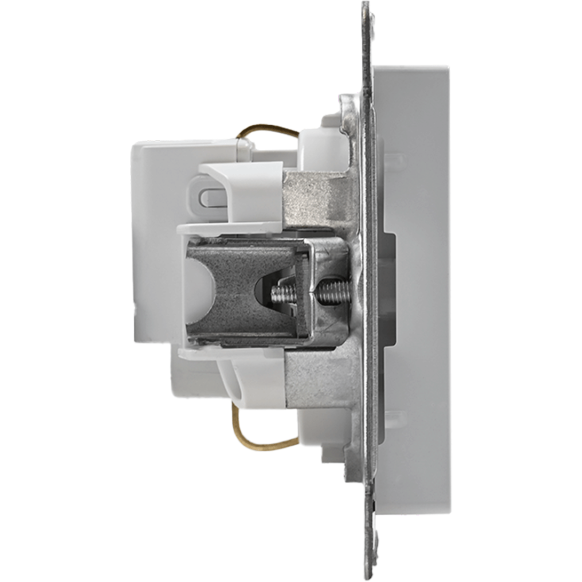 Механизм розетки 1-м СП AtlasDesign 16А с заземл. защ. шторки бел. SchE ATN000145