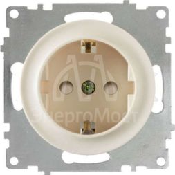 Механизм розетки 1-м СП Florence с заземл. защ. шторки беж. 1E10101301 OneKeyElectro 2172787