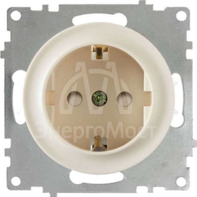 Механизм розетки 1-м СП Florence с заземл. защ. шторки беж. 1E10101301 OneKeyElectro 2172787
