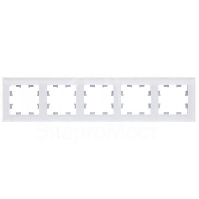 Рамка 5-м AtlasDesign Nature матов. органич. стекло бел. SE ATN330105