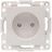 Механизм розетки 1-м СП Стокгольм 10А IP20 без заземл. защ. шторки бел. PROxima EKF EYR10-022-10