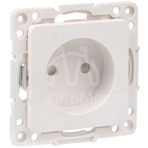 Механизм розетки 1-м СП Стокгольм 10А IP20 без заземл. защ. шторки бел. PROxima EKF EYR10-022-10