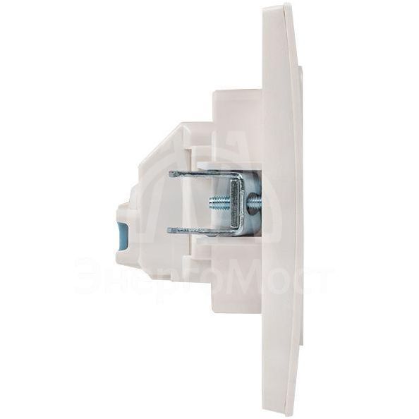 Механизм розетки 1-м СП Стокгольм 10А IP20 без заземл. защ. шторки бел. PROxima EKF EYR10-022-10