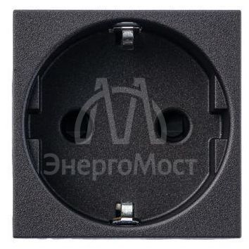 Механизм розетки Zenit 16А 250В защ. шторки с заземл. антрацит ABB 2CLA228800N1801