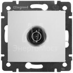 Розетка телевизионная оконечная TV СП Valena 10дБ 2400МГц механизм бел. Leg 774430