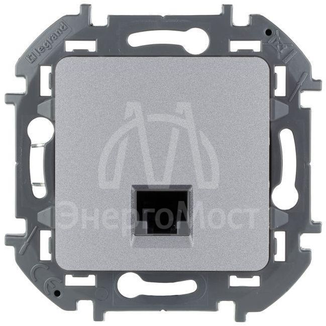 Розетка компьютерная Inspiria RJ45 кат.5E UTP алюм. Leg 673827