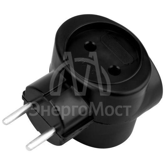 Тройник электрический биметалл 220В 6А черн. REXANT 11-1064-1