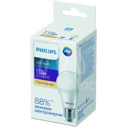Лампа светодиодная Ecohome LED Bulb 11W E27 3000К 1PF Philips 929002299567