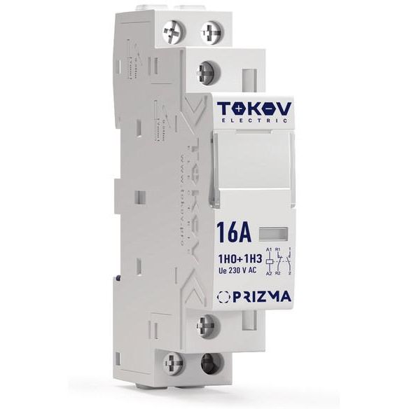 Контактор модульный 18мм 16А 230В АС 1НО 1НЗ PRIZMA TOKOV ELECTRIC TKE-PZ-MC-1-16-230-11