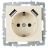 Розетка BRITE РЮш10-2-БрКр 16А с USB A+A 3.1А с заземл. защ. шторки беж. IEK BR-R14-16-U21-D31-K10