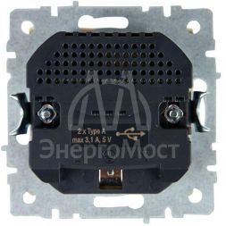 Розетка BRITE РЮш10-2-БрКр 16А с USB A+A 3.1А с заземл. защ. шторки беж. IEK BR-R14-16-U21-D31-K10