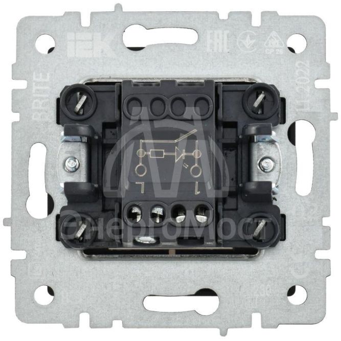 Выключатель 1-кл. СП BRITE ВС10-1-1-БрЖ 10А с инд. жемчуж. IEK BR-V10-1-10-K36