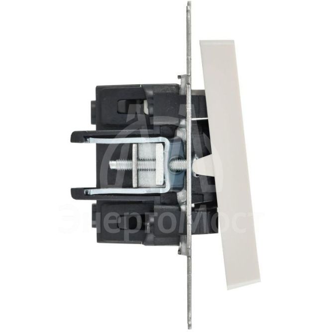 Выключатель 1-кл. СП BRITE ВС10-1-1-БрЖ 10А с инд. жемчуж. IEK BR-V10-1-10-K36