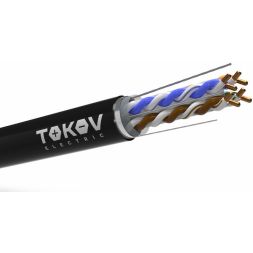 Кабель витая пара F/UTP 4х2х23AWG(0.57мм) кат.6 PE outdoor Fluke tested 305м (м) PRO TOKOV ELECTRIC TKP-C05-F-42-6-305-OD