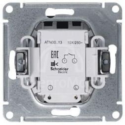 Механизм выключателя 1-кл. СП AtlasDesign 10А IP20 (сх. 1а) 10AX с подсветкой грифель SchE ATN000713