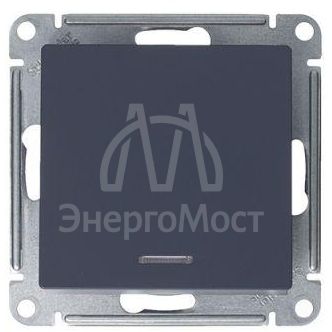 Механизм выключателя 1-кл. СП AtlasDesign 10А IP20 (сх. 1а) 10AX с подсветкой грифель SchE ATN000713