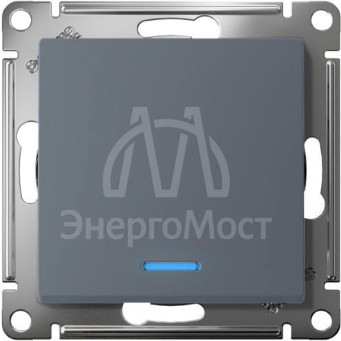 Механизм выключателя 1-кл. СП AtlasDesign 10А IP20 (сх. 1а) 10AX с подсветкой грифель SchE ATN000713