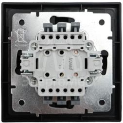 Выключатель проходной 1-кл. СП ZIMA IP20 10А безвинт. зажим черн. бархат LEZARD 704-4288-105QC