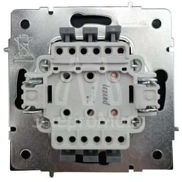 Выключатель проходной 1-кл. СП ZIMA IP20 10А безвинт. зажим черн. бархат LEZARD 704-4288-105QC