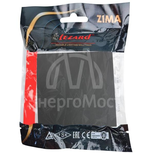 Выключатель проходной 1-кл. СП ZIMA IP20 10А безвинт. зажим черн. бархат LEZARD 704-4288-105QC