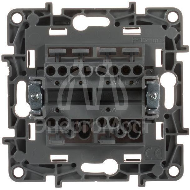 Механизм переключателя 2-кл. СП Etika Plus 10А IP20 250В 10AX безвинт. зажимы бел. Leg 672212