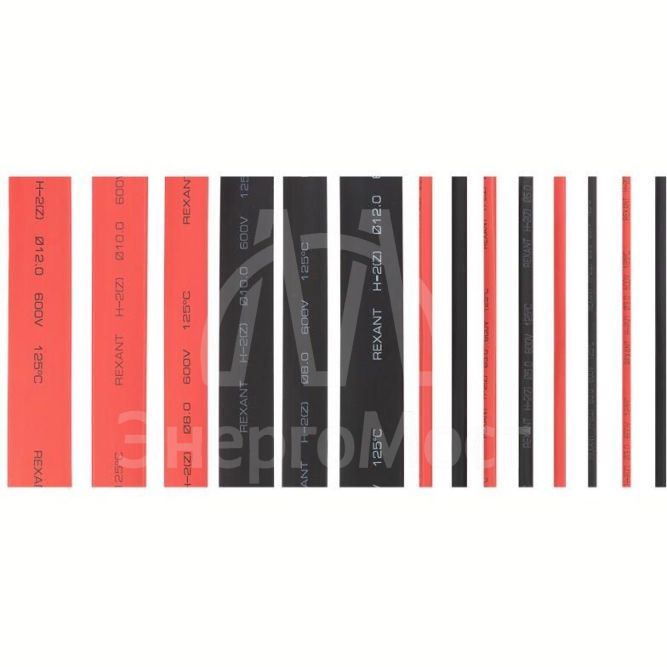 Набор трубок термоусадочных тонкостен. №6 (МАКСИМУМ) разноцвет. Rexant 29-0106