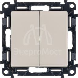 Механизм переключателя 2-кл. СП Valena Life 10А IP20 250В с лиц. панелью безвинт. зажимы сл. кость Leg 752508