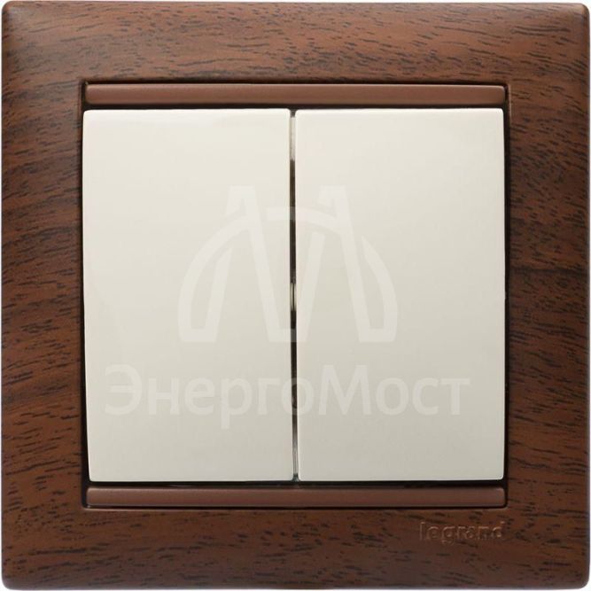 Механизм выключателя 2-кл. СП Valena 10А IP31 250В сл. кость Leg 774305