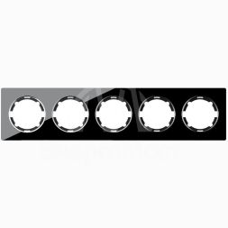 Рамка 5-м Garda горизонт. стеклянная чер. 2E52501303 OneKeyElectro 2234943