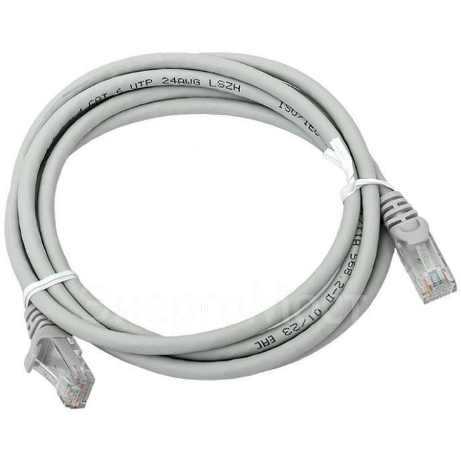 Патч-корд кат.6 UTP экранир. LSZH сер. 2.0м TERACOM PRO EKF TRP-6UTP-LSH-2M-GY