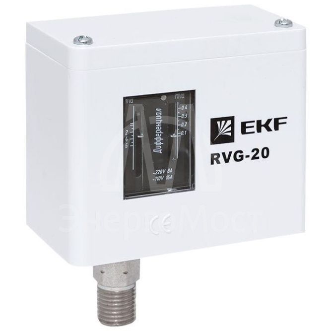 Реле избыточного давления RVG-20-0.6 (0.6МПа) EKF RVG-20-0.6
