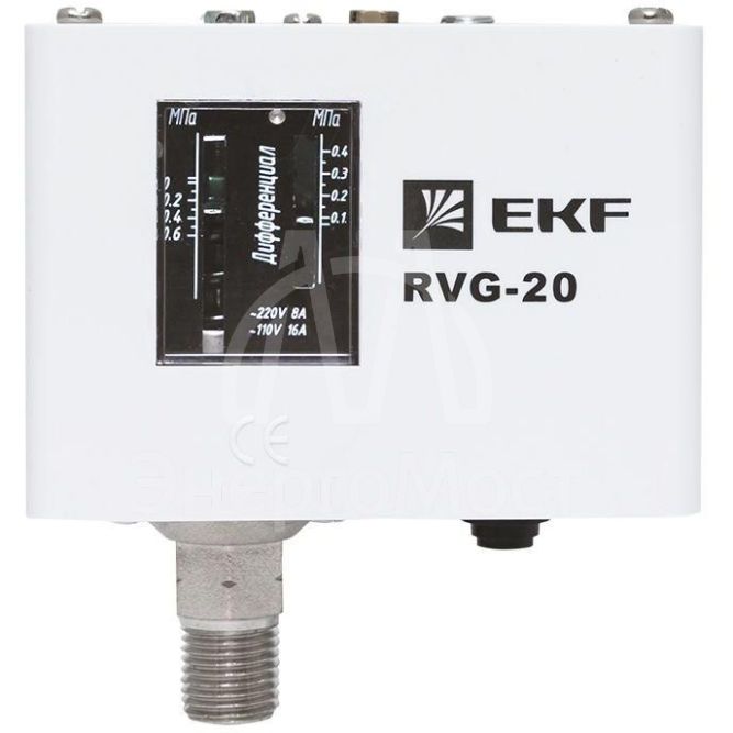 Реле избыточного давления RVG-20-0.6 (0.6МПа) EKF RVG-20-0.6
