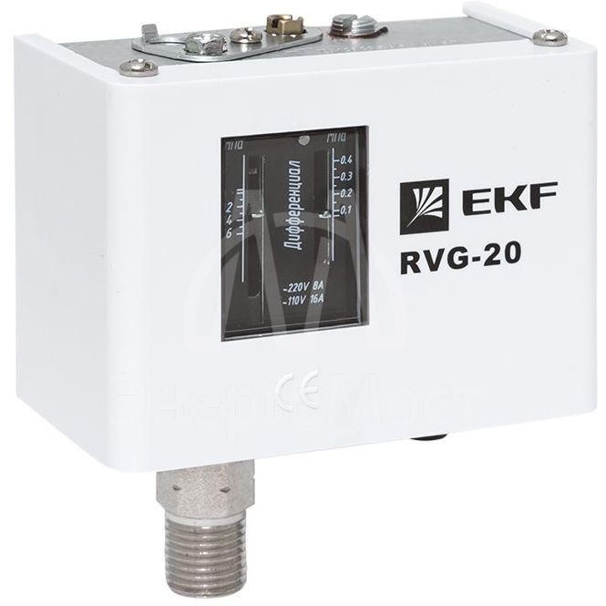 Реле избыточного давления RVG-20-0.6 (0.6МПа) EKF RVG-20-0.6